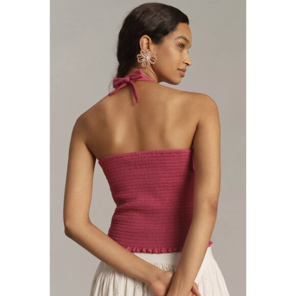 New Anthropologie DANIKA HALTER SMOCKED TANK NWT Size Small - Picture 3 of 8